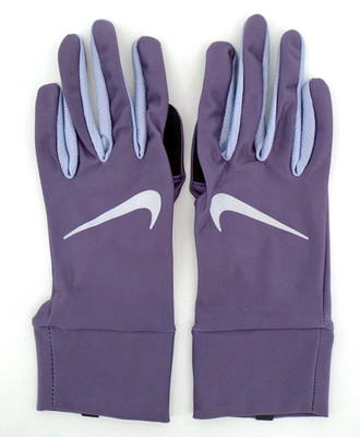 Nike Lightweight Tech Running Gloves Women's Large Amethyst Smoke/Silver