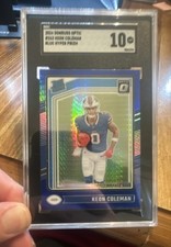 2024 Panini Donruss Optic - Rated Rookie Keon Coleman #263 Blue Hyper Prizm (RC)