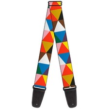 Guitar Strap - Geometric Triangle Blocks Multi Color ACC NEW