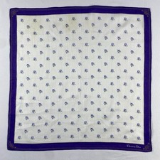 Vintage Christian Dior Handkerchief Pocket Square Bandana Neckerchief