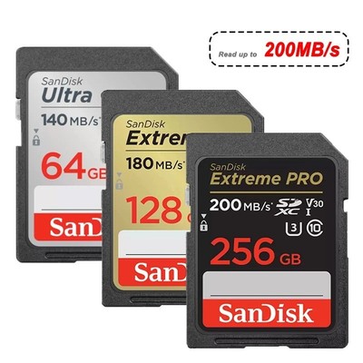 Sandisk SD Cards 16GB 32GB 64GB 128GB 256GB Extreme Pro Ultra Memory Cards lot