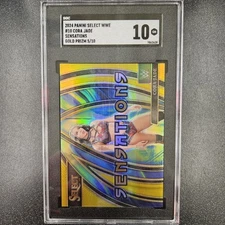 Cora Jade - 2024 Select WWE - Sensations #10 Gold Prizm SGC 10 Gem Mint