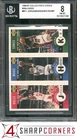 1996 COLLECTOR'S CHOICE MINI-CARDS #M11 MICHAEL JORDAN-HARDAWAY-SHAWN KEMP BGS 8