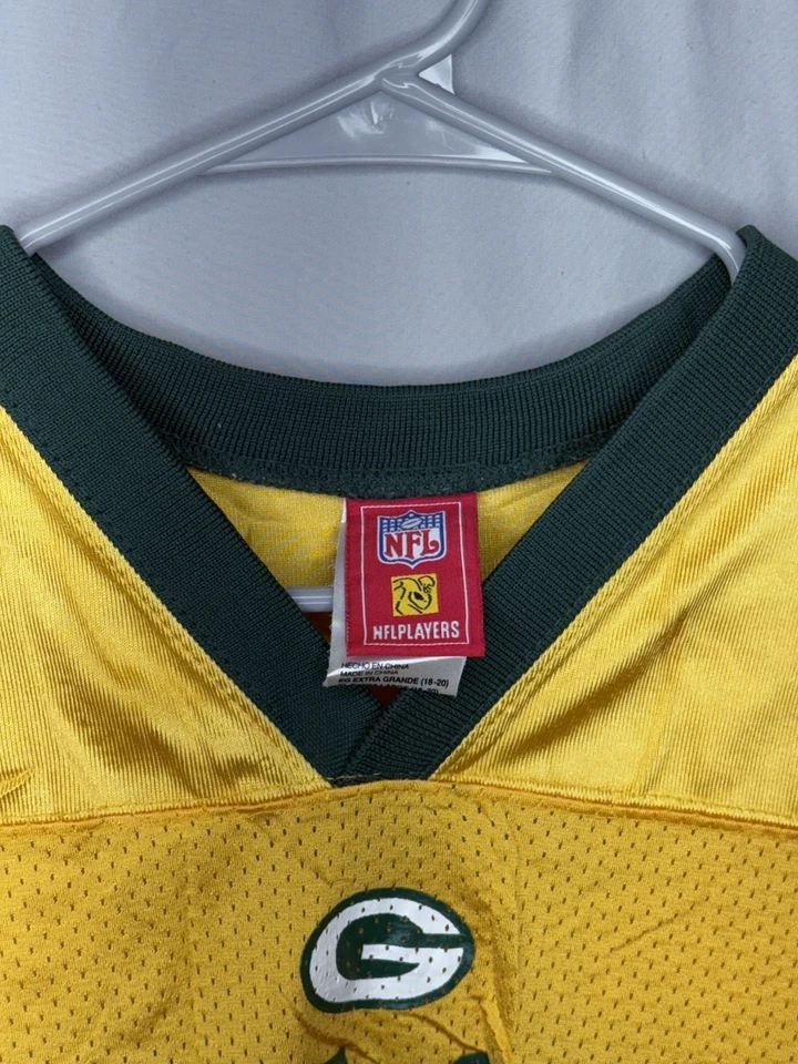 Camiseta deportiva Reebok NFL #50 HAWK JENNINGS XL (18-20) Yellow Green Bay PACKERS Foto 3 de 4