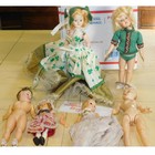 #5 1950s Lot of 6 Hard Plastic Celluloid Doll Making Parts & Repair's