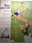 JULY 25, 1948 NEWSPAPER MAG PAGE #2433- POLE VAULTING- WORLD'S GOOFIEST SPORT — photo 1