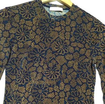 Ulla Johnson Eve Top XS Onyx Black Stretch Jersey Long Sleeve Fitted Pullover