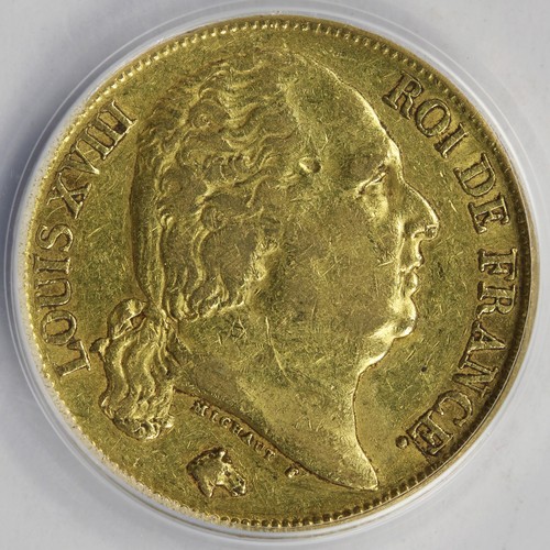 1817-A France Gold 20 Francs ANACS EF40 Louis XVIII - Picture 4 of 4