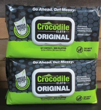 Crocodile Cloth Original Oversized Cleaning Cloths 2 Pack/100 Huge Cloths