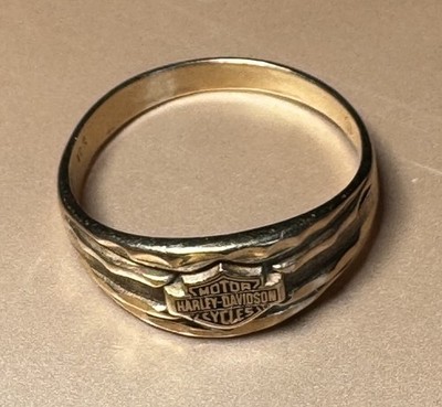 Harley Davidson 10k Gold Ring Size 10 Women s