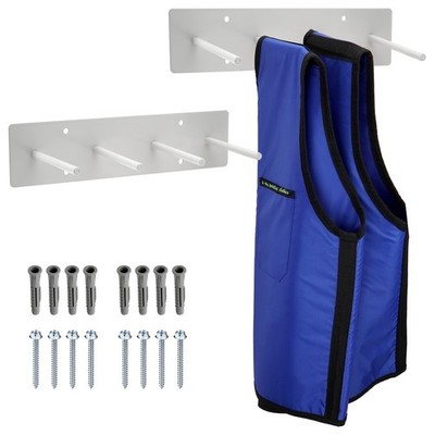 2x4/6PEG Wall Mounted Lead X-Ray Apron Rack, Peg Style Extra Long Anti-Slip