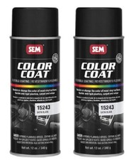 Sem 15243 Satin Black Color Coat - 12 Oz. 2 Pack Sem 15243 Satin Black Color Coat - 12 Oz. 2 Pack