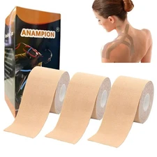 3Rolls Uncut Kinesiology Tape Skin Cotton Elastic Adhesive Athletic Muscle Tape