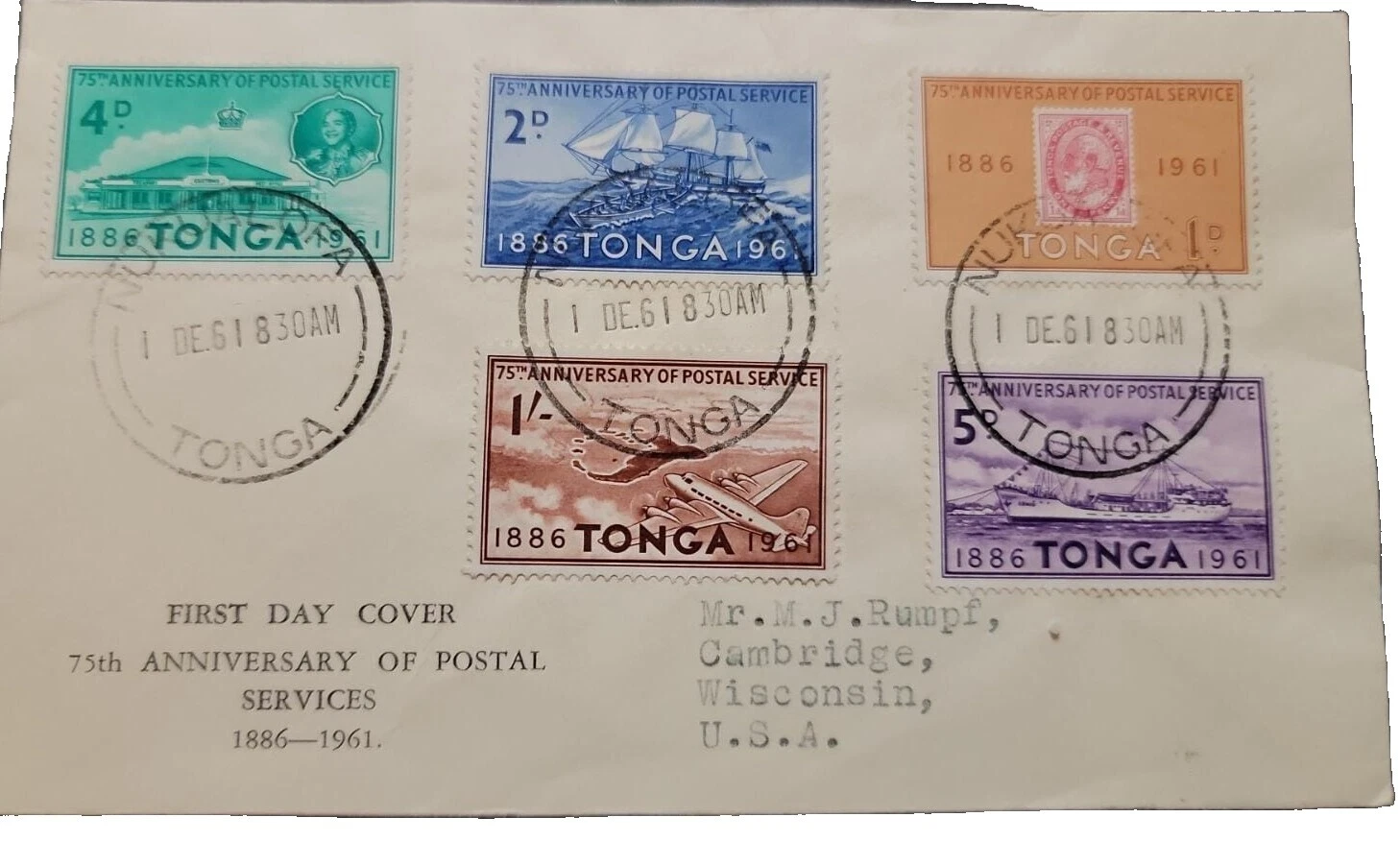 Sellos usados Tongan (1970-presente)