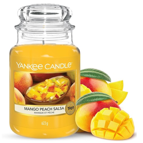 Yankee Candle Spun Sugar Peach Mango Last Paradise Large Medium Candle Jar Cover - Picture 10 of 21