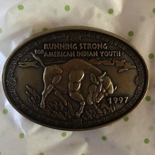Running Strong for American Indian Youth - Buffalo - 1997 Vintage Belt Buckle