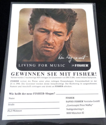 Werbe-Aufkleber Peter Maffay Kein Weg zu weit 1990 Fisher HiFi Living for Music