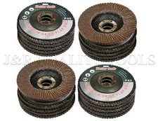LOT OF 20  4 1/2" X 7/8" FLAP 60 GRIT WHEEL SANDING DISC ALUMINUM OXIDE