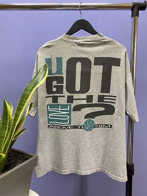 Reebok Above The Rim  U Got The Love?  Basketball T Shirt Size L Grey Men