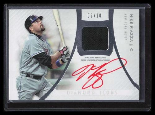 2017 Topps Diamond Icons Autograph Relics ARMP Mike Piazza Jersey Auto 2/10