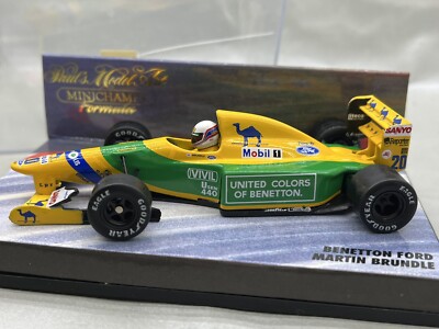 🇺🇦 1:43 Benetton F1 Ford Brundle Camel Minichamps SMAL CRACK ON