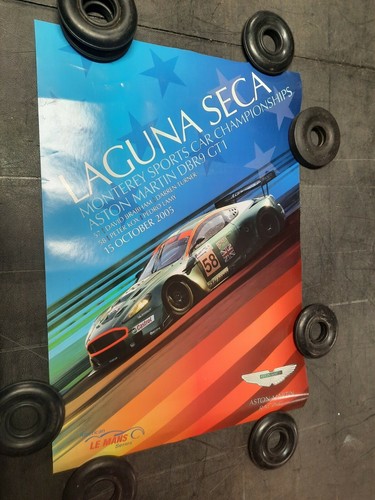 LE Mans Aston Martin DBR9 GT1 Road Atlanta Petit 2005 Poster 2 sided original - Picture 8 of 10