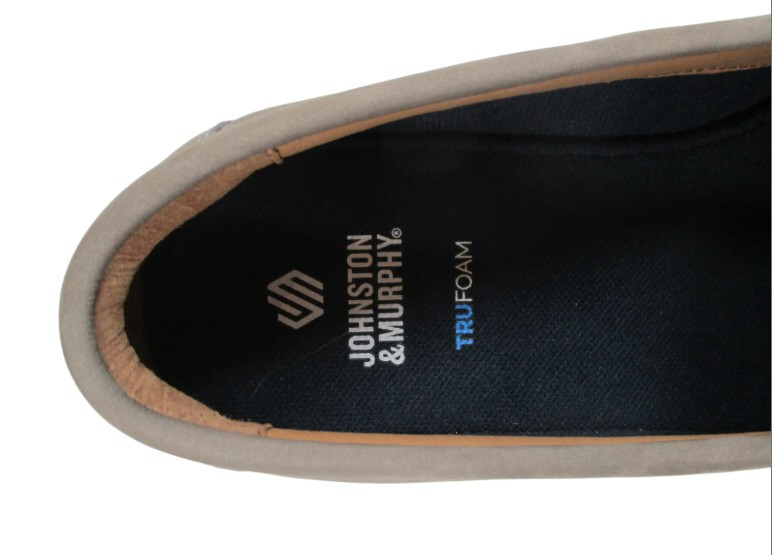 JOHNSTON & MURPHY SIZE 10 GRAY NUBUCK HODGES PERFED LOAFER  display picture 3