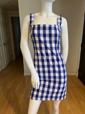 D&G DOLCE & GABBANA Y2K 2000'S PLAID COTTON DRESS SIZE 40 IT / 4 US