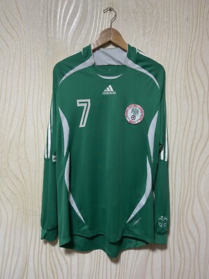 NIGERIA 2006 2007 HOME SHIRT JERSEY LONG SLEEVE ADIDAS 068807 sz L