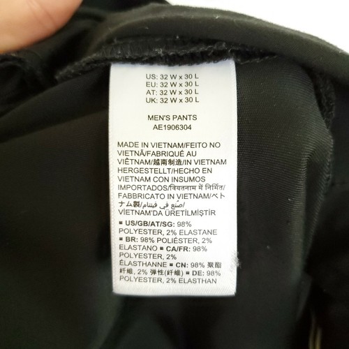 Pantaloni Amazon Essentials Uomo Classic Fit 32x30 Neri Gamba Destra Tasche Pantaloni - Foto 8 di 12