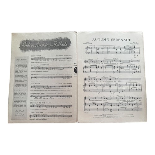 Autumn Serenade David Street Sheet Music VTG Sammy Gallop Peter De Rose 1945 - Picture 2 of 4