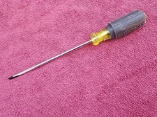 Klein Tools 601-6 Slotted Screwdriver: 3/16" Width, 6" Blade Length, Round Shank