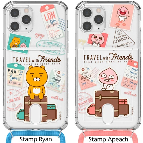 Genuine Kakao Friends Travel Air Cushion Card Strap Case iPhone X XS XS Max XR - Image 2 of 4