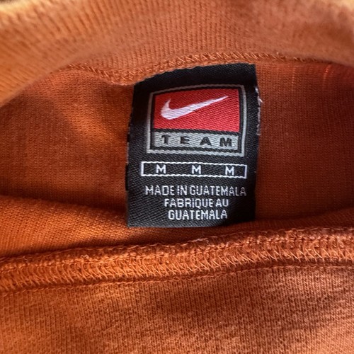 Vintage Nike Team Texas Longhorns Size M Brown Long Sleeve High Neck - Picture 6 of 11