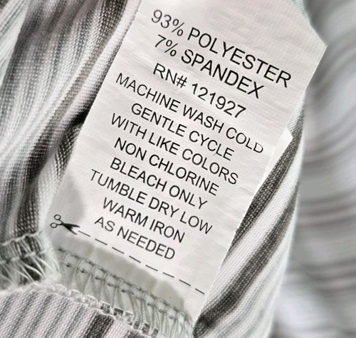 Johnnie O Shirt Mens Medium Gray Striped Polo Short Sleeve Golf Active - Picture 9 of 11