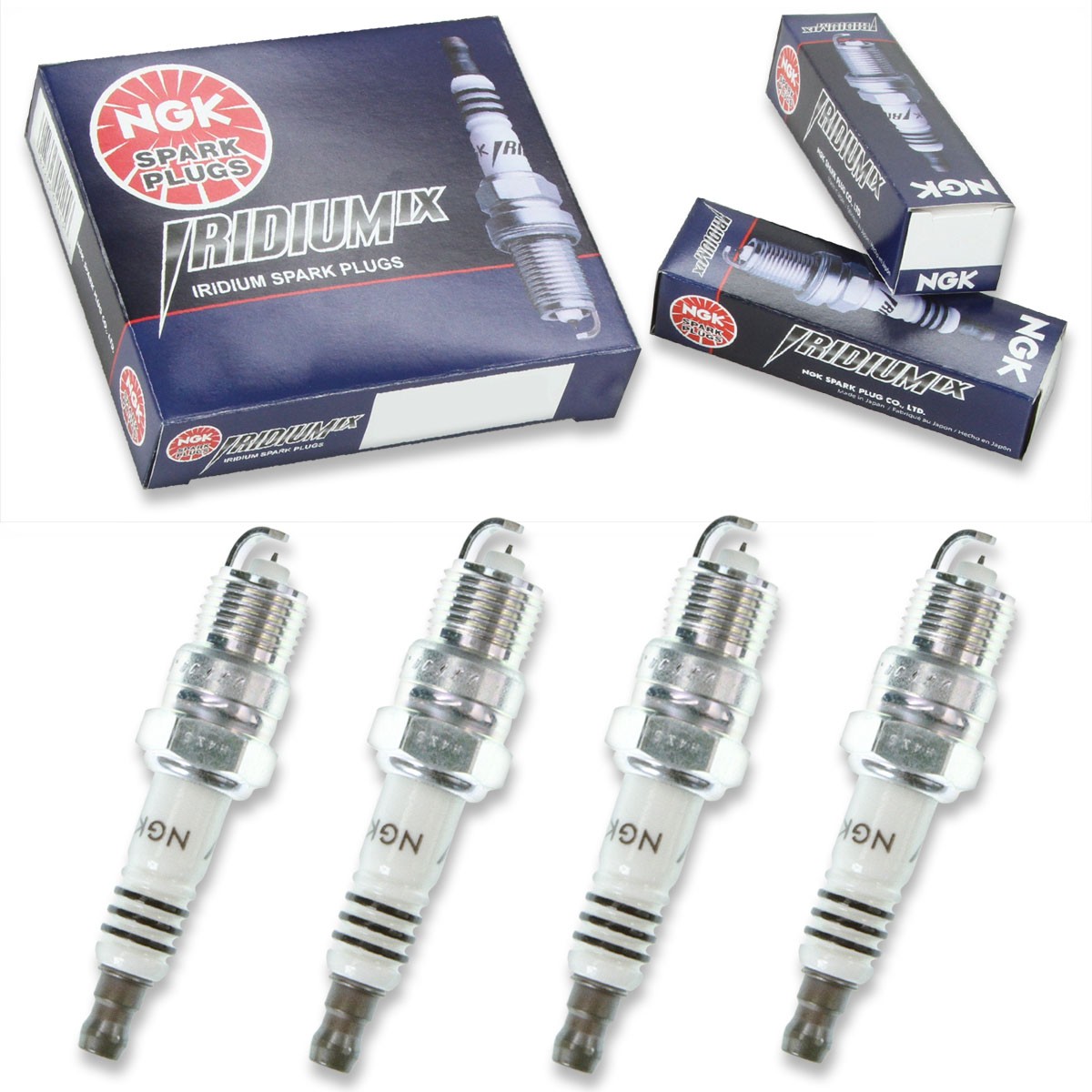 4 pcs NGK Iridium IX Spark Plugs for 1985-1991 Pontiac Grand Am 2.5L L4 - ll