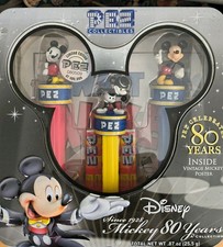 Mickey Mouse Pez Celebrates 80 Years Disney Ltd. Edition Tin 2007 NIB Brand New 