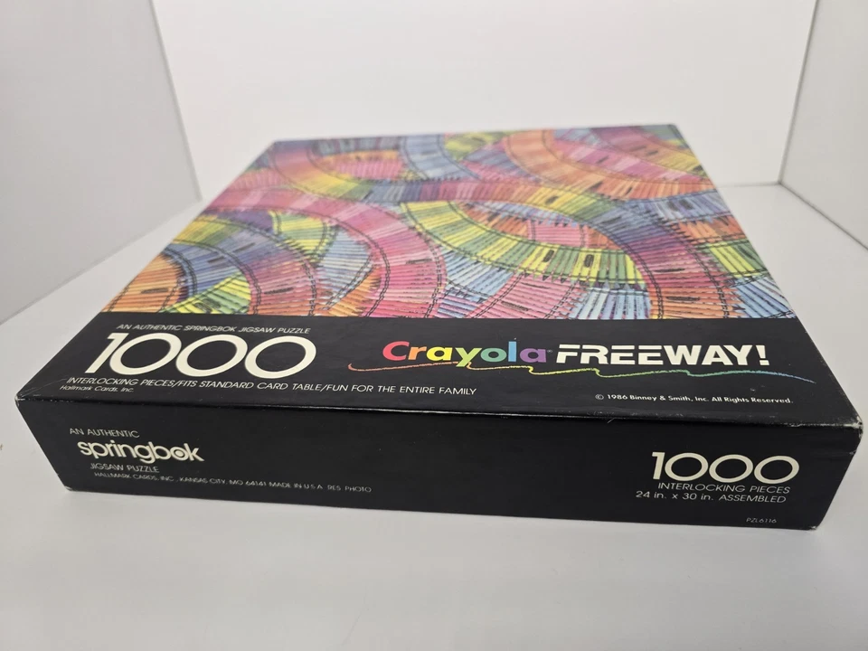 Vintage Crayola Freeway ~ 1986 ~ 1000 Piece Puzzle by Hallmark ~ 24 x 30 - Image 4 of 4