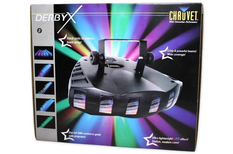 Chauvet DJ DERBY X DMX-512 LED Derby Club Light Effect DERBYX+Bluetooth Speakers - Image 4 of 4