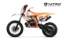 Nitro Motors NRG50 50cc Kinder Dirtbike 14/12 Kickstarter Rennauspuff