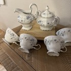 VTG Johann Haviland Bavaria Germany Fine China Creamer Sugar  Floral 4 saucers — photo 6