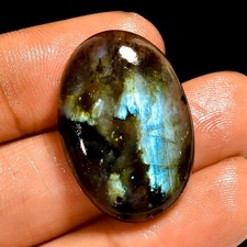 27.5 Ct. Natural Labradorite Oval Cabochon Loose Gemstone For Jewelry 26X18X6 mm