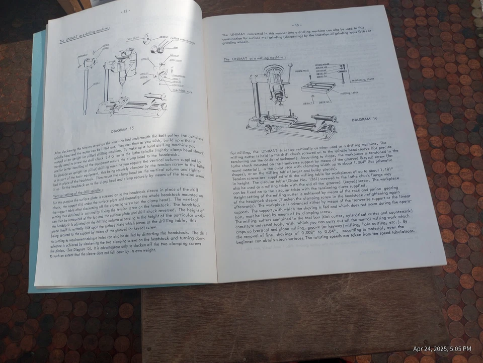 Unimat SL Model DB 200 Vintage Metal Lathe Mill - Image 3 of 4