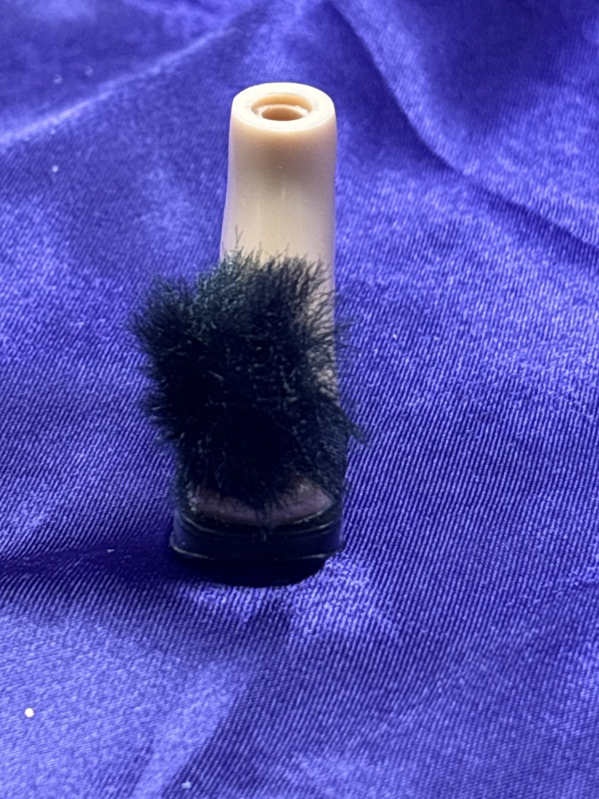 SAOLA Pantofole SOLO TACCO UNICO Poof nere HTF originali Bratz Sleep Over Leah ritirate vintage