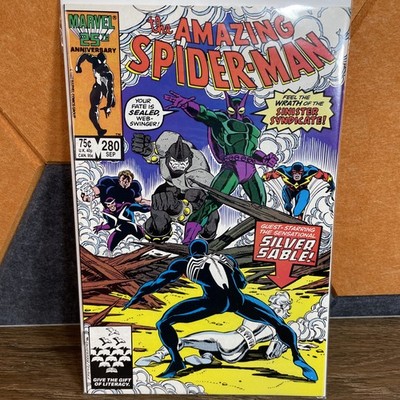 Amazing Spider-Man #280 Vol. 1 1986 1st App Sinister Syndicate, Silver Sable