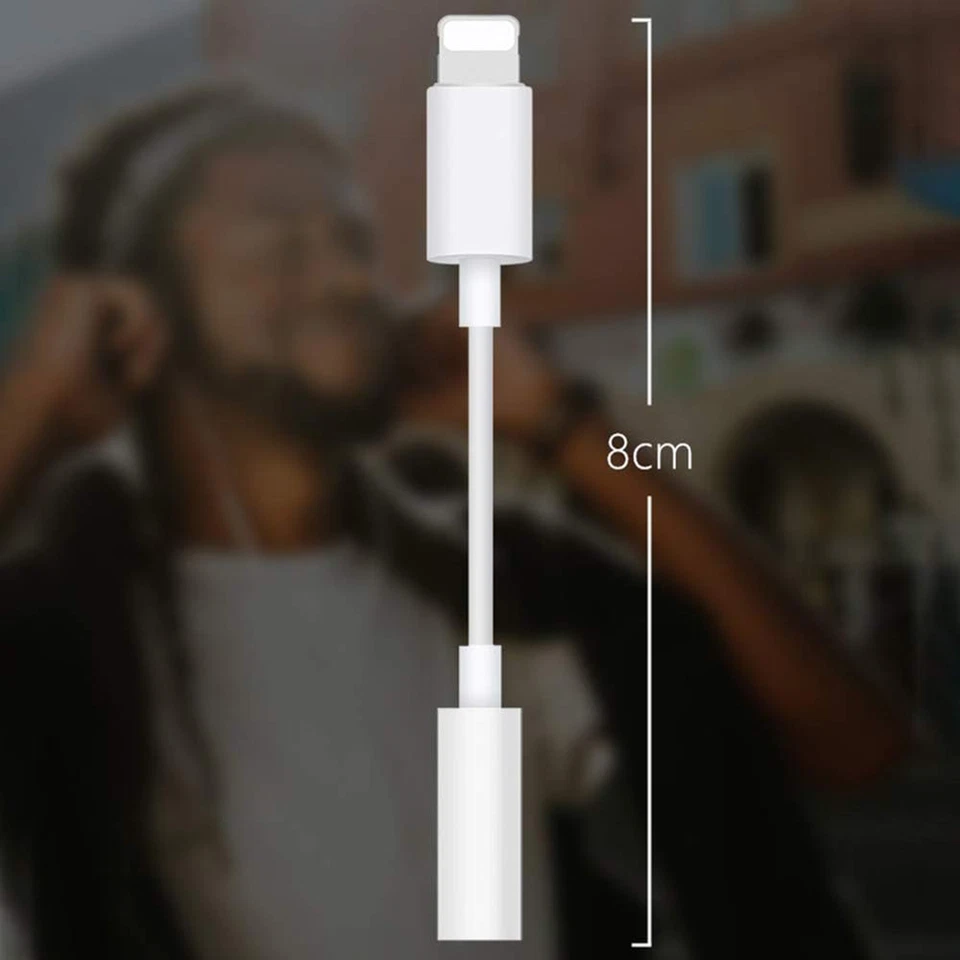 Adaptateur pour iPhone vers Jack 3.5mm Audio pour iPhone X 8 8+ 7+ Blanc BLUETOO - Photo 3/3