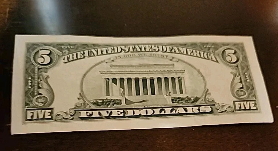 1993 series $5 Bill Low Serial #A00400356 Boston Mass circu 3456 +4 of a kind ;) - Image 4 of 4