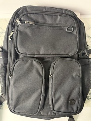 MIXI Business Laptop Backpack - Black Anti-Theft Travel Bag with Luggage Strap