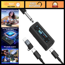 Guitar Audio Interface Sound Card with Bluetooth - Plug  Play for iPhone, Mac,