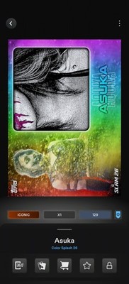 Topps WWE SLAM *DIGITAL* - Color Splash Rainbow Relic - Asuka